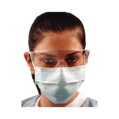 Crosstex GCFCX Ultra Fog Free ASTM Level 3 Face Masks Fluid Resistant Blue 40/Bx