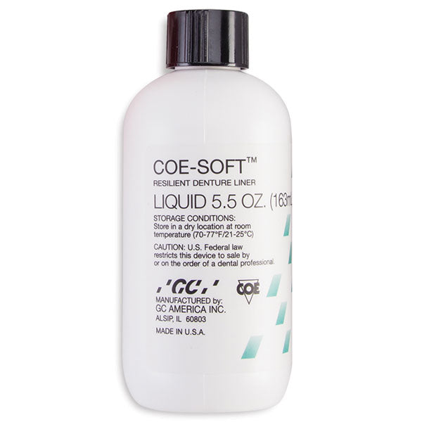 GC 344091 Coe-Soft Liquid Soft Denture Reline Material Self Cure 6 Oz Bottle