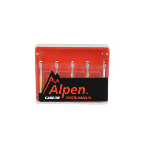 Coltene Whaledent R707404 Alpen #7404 FG Friction Grip Trimming & Finishing 12 Blade Egg Shaped Carbide Burs 5/Pk