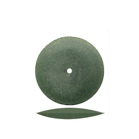 Dedeco 4950 Rubber Dental Wheels Knife Edge 7/8'' Green 100/Bx