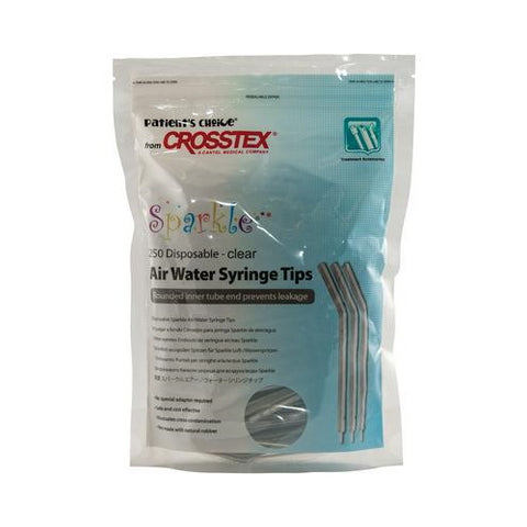 Crosstex International BCSAWSCL Sparkle Air/Water Syringe Tips Clear 250/Pk