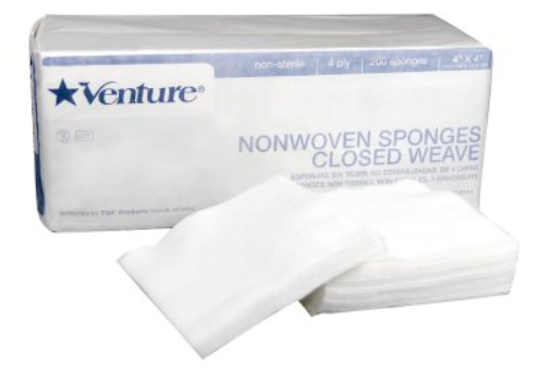 Tidi 912044 Venture Non-Woven Sponges Non-Sterile 4