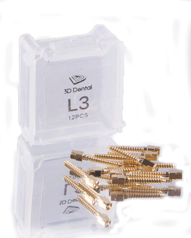 House Brand PI-GL3 24K Gold Plated Screw Posts Copper Zinc Alloy Lead Free 12/Pk L3