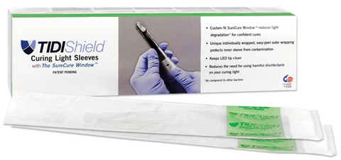 Tidi 21113 TIDIShield Dental Curing Light Sleeves Ultradent Valo Grand Cordless 500/Pk