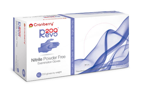 Cranberry 3209 R200 Nitrile Examination Gloves Powder Free Extra Large 200/Bx