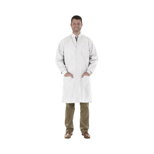 Medicom 8110-A SafeWear High Performance Lab Coats SMS Fabric White Small 12/Pk