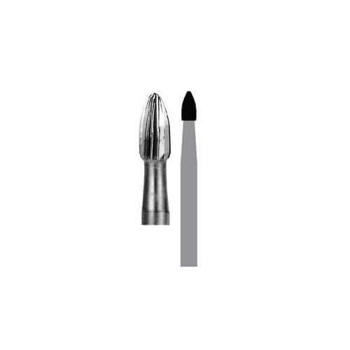 House Brand 7406TF-5 FG Friction Grip #7406 Trimming & Finishing 12 Blade Egg Carbide Burs 5/Pk