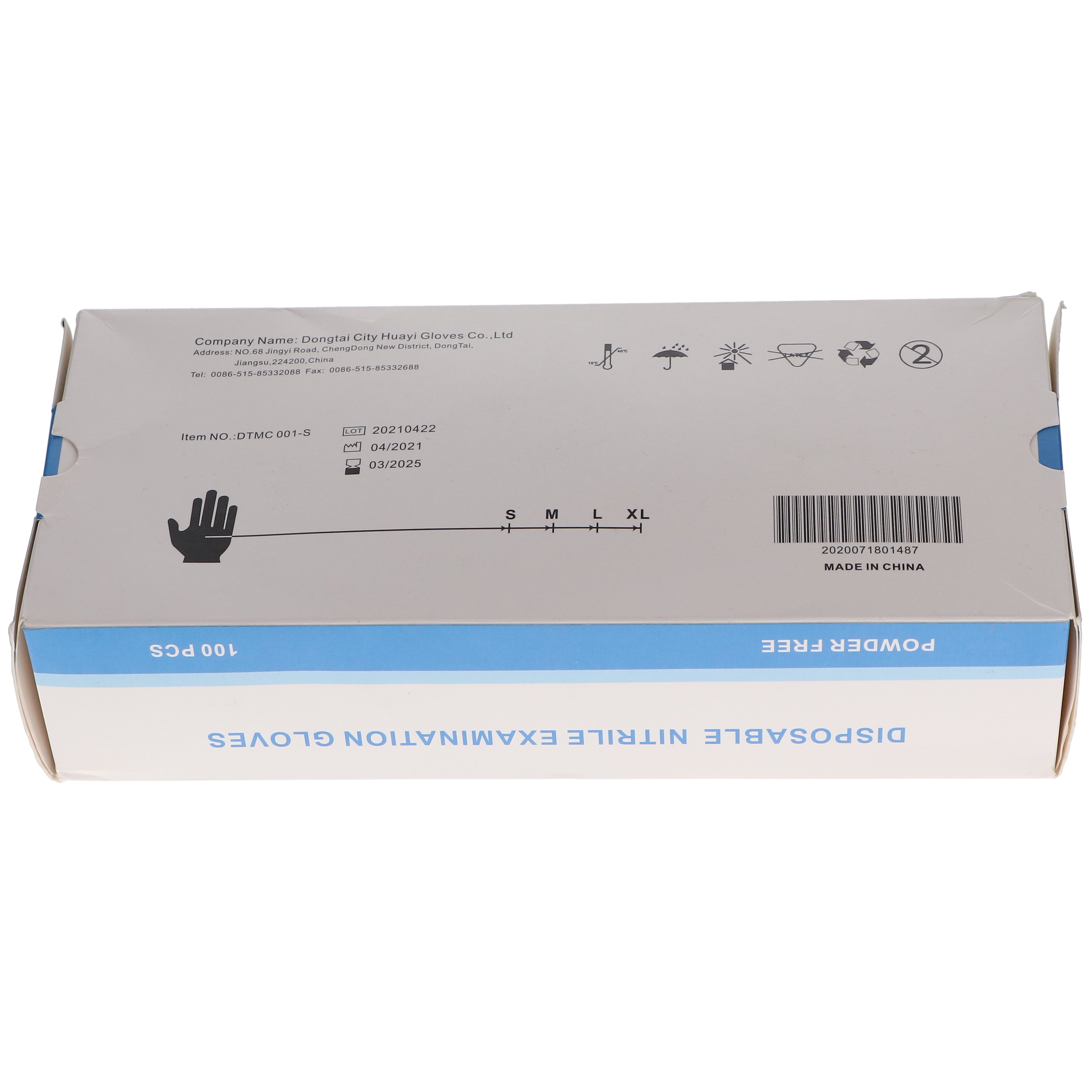 House Brand Dentistry 2020071801487 Nitrile Examination Gloves Powder Free Small 100/Bx