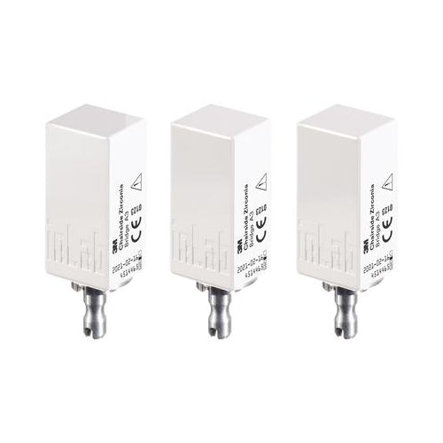 3M ESPE 69951 Chairside Zirconia Bridge Block 39mm Refill A3 3/Pk