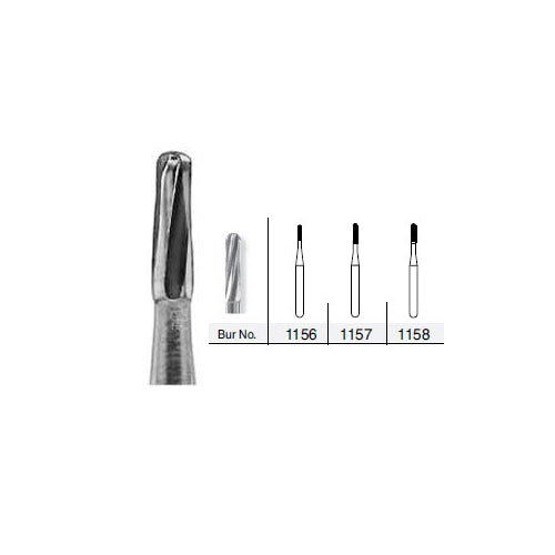 Beavers Kerr Dental Midwest Friction Grip FG #1158 Straight Dome Plain Carbide Burs 100/pk