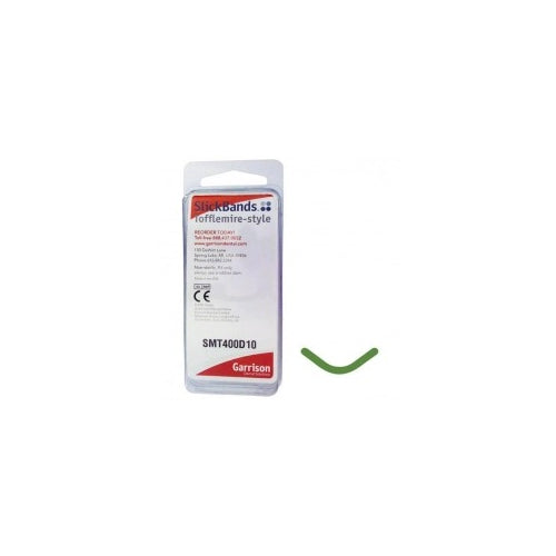 Garrison SMT400D10 Slick Bands Dental Matrices Right Curve Dead Soft Green 100/Pk