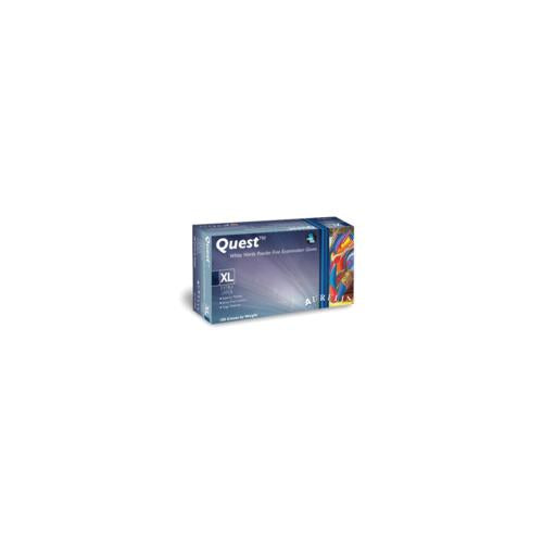 Supermax 92897 Aurelia Quest White Nitrile Exam Gloves Medium White 100/Bx