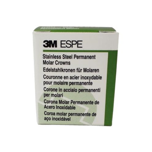 3M ESPE 6-UR-6 Nichro Size #6 Stainless Steel Permanent Upper Right Molar Crowns 5/Pk