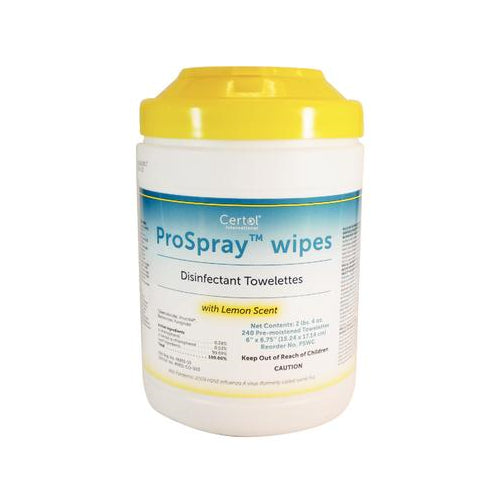 Certol PSWC ProSpray Surface Disinfectant Towelettes Wipes 6" x 6.75" 240/Pk EXP Jan 2023