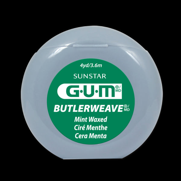 Sunstar Butler 1815P ButlerWeave Mint Waxed Dental Floss 4 Yards 144/Bx