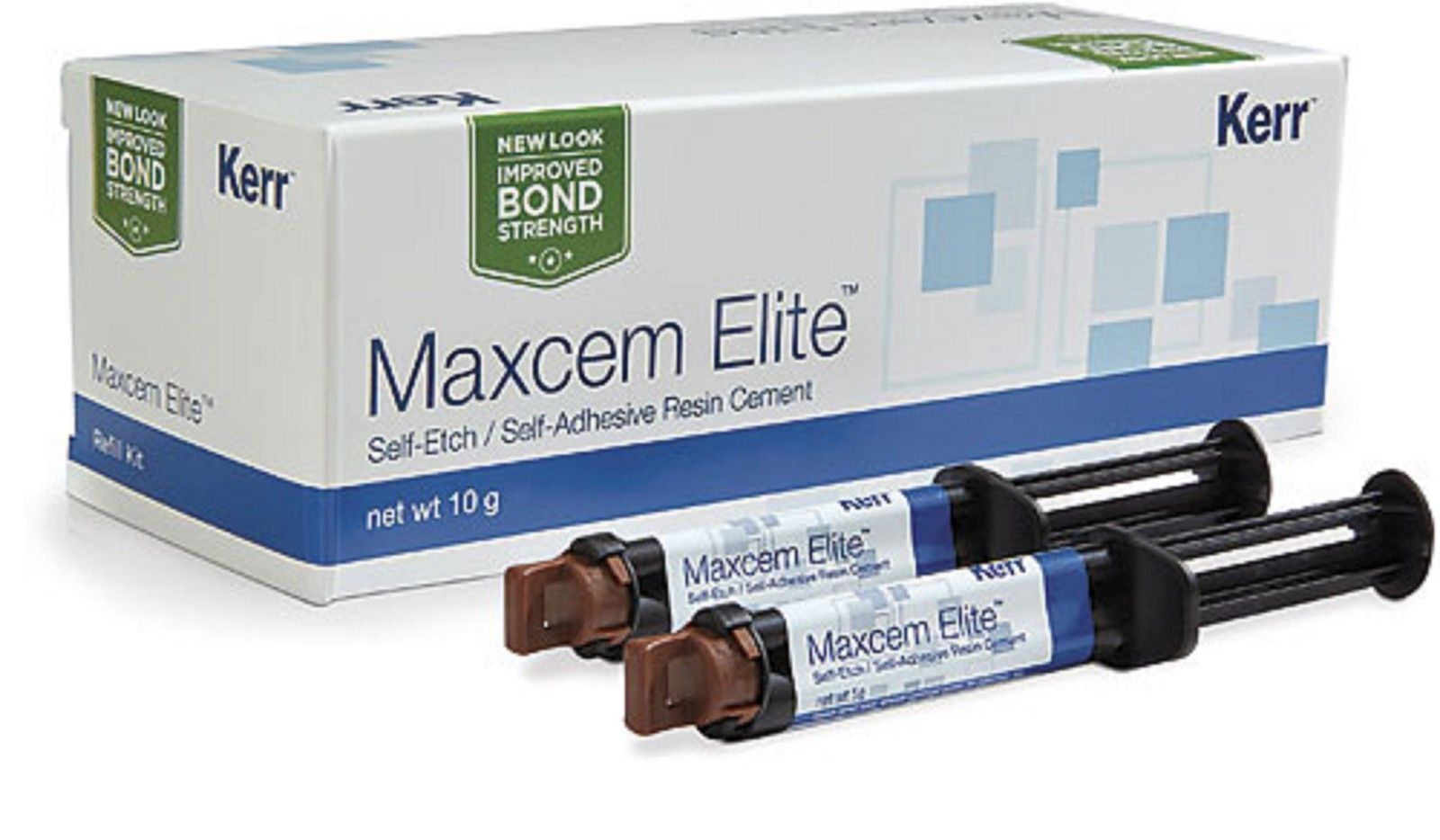 Kerr Dental 34058 Maxcem Elite Self Etch Adhesive Resin Cement Clear 2/Pk 5 Gm EXP Feb 2023