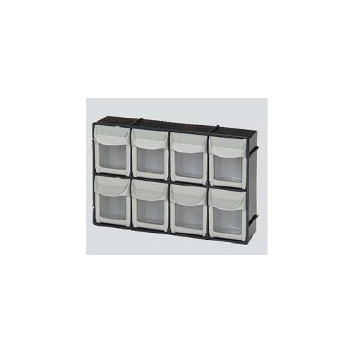 Plasdent BIN06-11 Quick Access Tilt Bin Storage 6-Bin Unit Black Frame