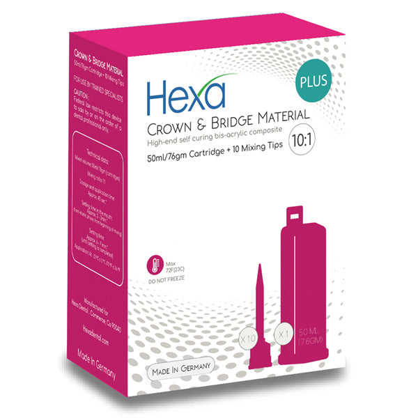Hygedent HT-0005 Hexa Temp Crown & Bridge Material 10:1 Cartridge B1 50 mL
