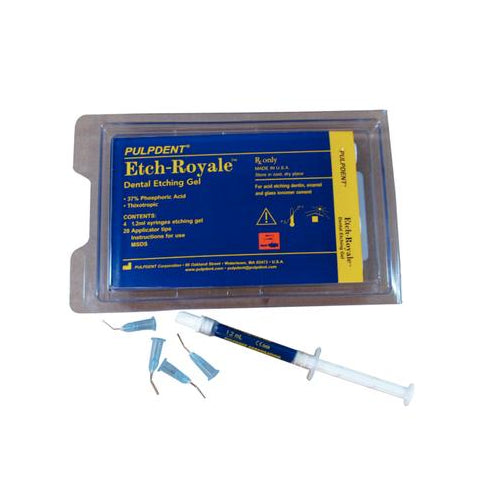 Pulpdent ER Etch Royale Dental 37% Etching Gel Syringes Kit 4/Pk 1.2 mL