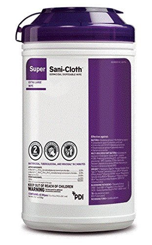 PDI Professional Disposables Q86984 Super Sani-Cloth X-Large Wipes 8