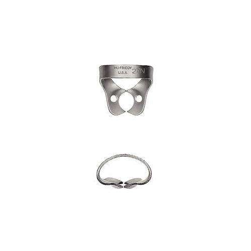Hu-Friedy RDCM27N Rubber Dental Dam Clamp Satin Finish 27N Wingless