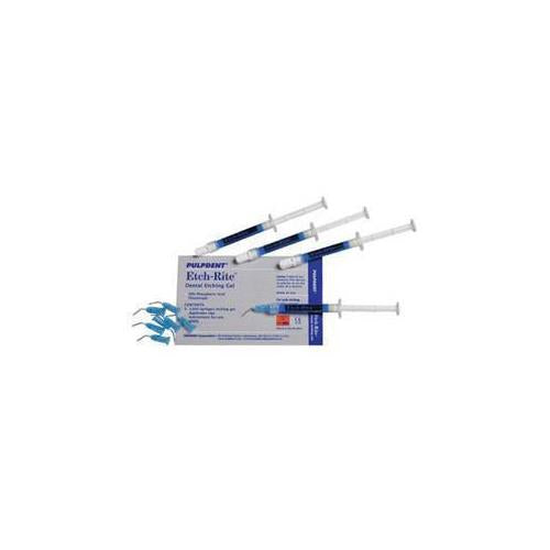 Pulpdent ETCH Etch-Rite 38% Phosphoric Acid Etching Gel Kit 1.2 mL 4/Pk