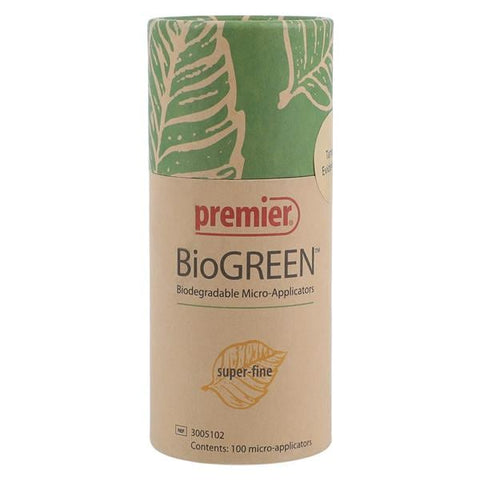 Premier Dental 3005102 BioGreen Micro Applicators Biodegradable Super Fine 100/Pk