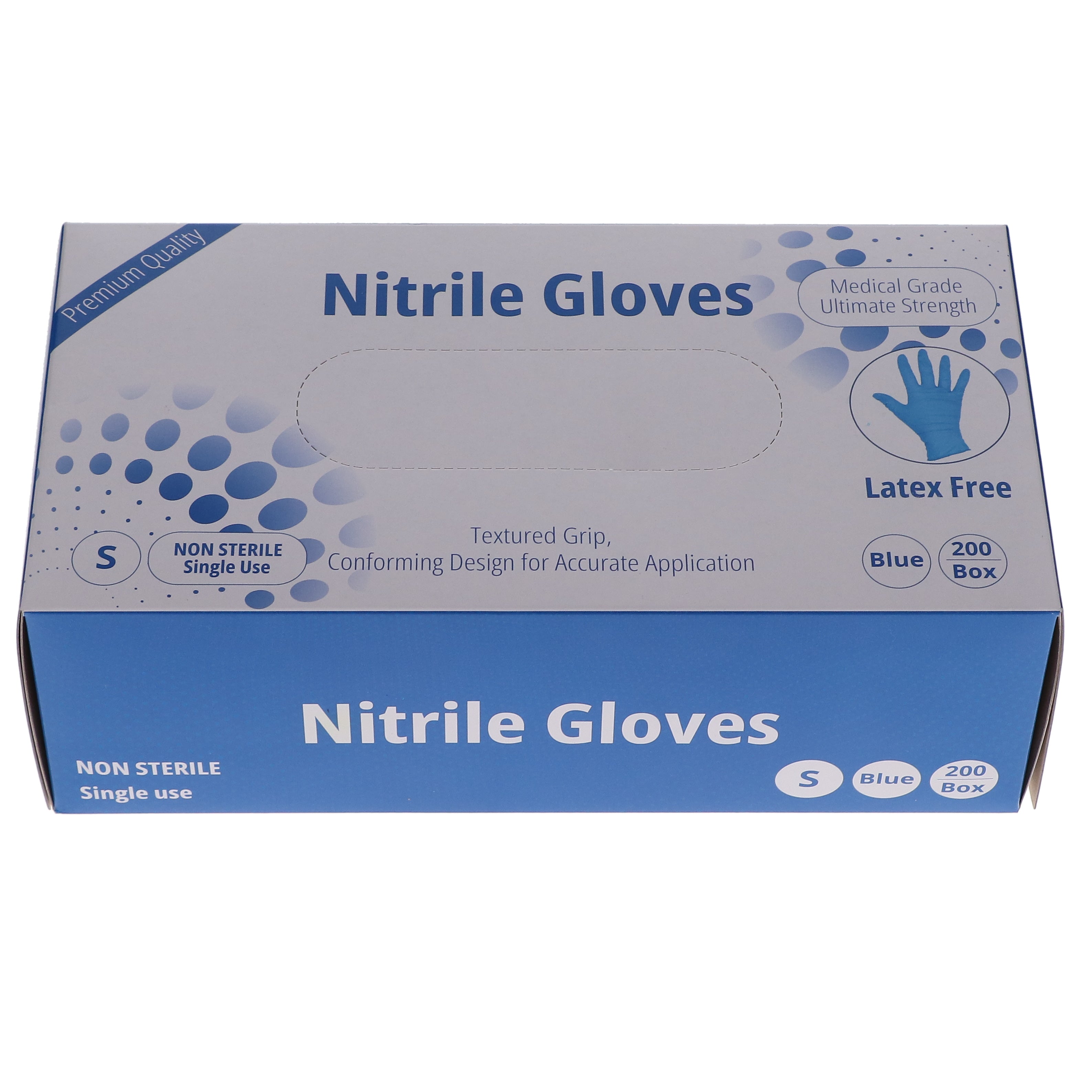 House Brand Dentistry 119201 Nitrile Exam Gloves Small Latex Free 200/Bx