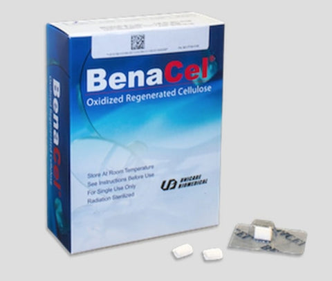 Unicare C-003 BenaCel Hemostatic Gauze Dental Dressing Oxidized 6mm x 8mm 8/Pk