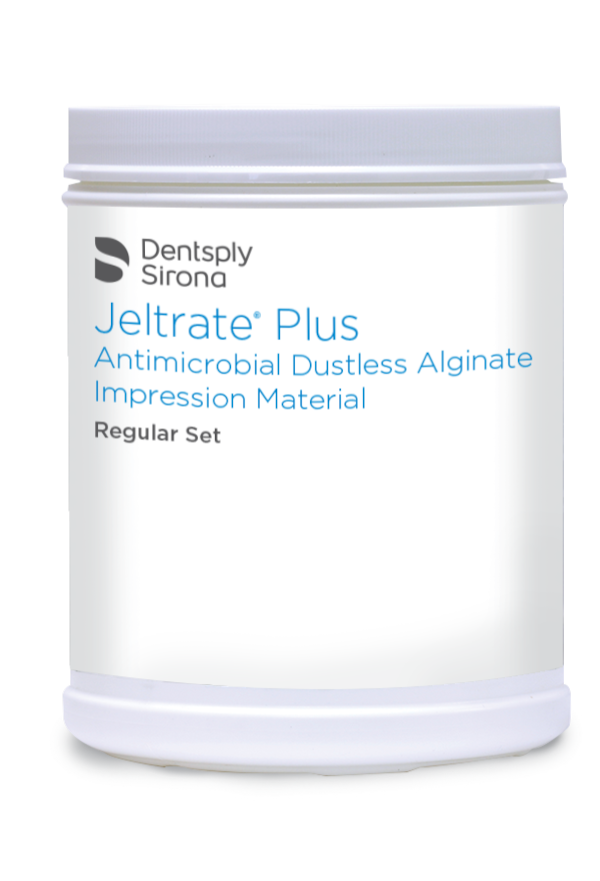 Dentsply Sirona 605502 Jeltrate Plus Antimicrobial Dustless Alginate Regular Set 454 Gm