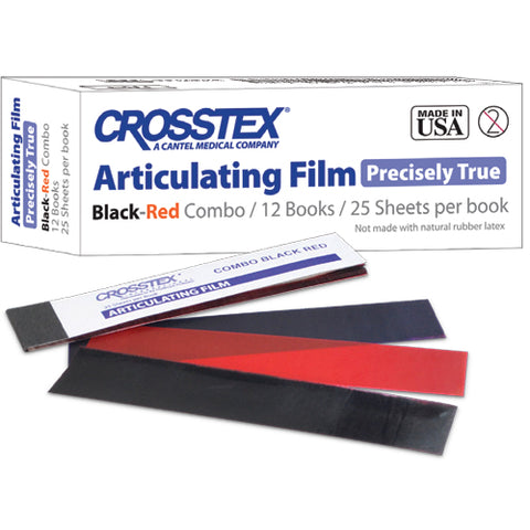 Crosstex TFMBKR Articulating Paper Precisely True Red/Black XXX-Thin 300/Pk
