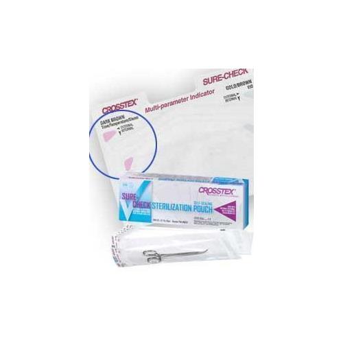 Crosstex SCW2 Sure-Check Self Sealing Sterilization Pouches 5.25" x 6.5" 200/Bx