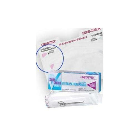 Crosstex SCW2 Sure-Check Self Sealing Sterilization Pouches 5.25" x 6.5" 200/Bx