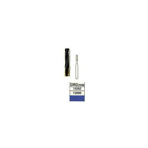 SS White 13095 Friction Grip FG #GW2 Great White Gold Straight Fissure Carbide Burs 100/Pk