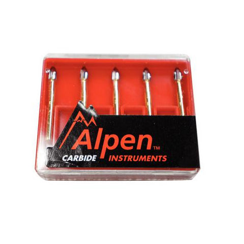 Coltene Whaledent R707406 Alpen #7406 FG Friction Grip Trimming & Finishing 12 Blade Egg Shaped Carbide Burs 5/Pk