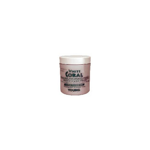 Young Dental 033109 Coral White Prophy Paste With Fluoride Fine Grit Mint 9 Oz