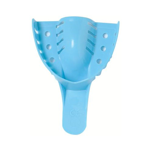 Mydent IT7004 Defend #4 Perforated Impression Trays Medium Lower Blue 12/Pk