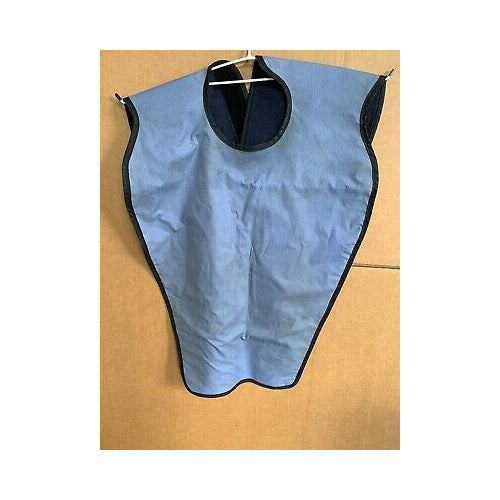 House Brand XAP-BL-LF Panoramic Poncho Style Lead Free Dental Apron Blue