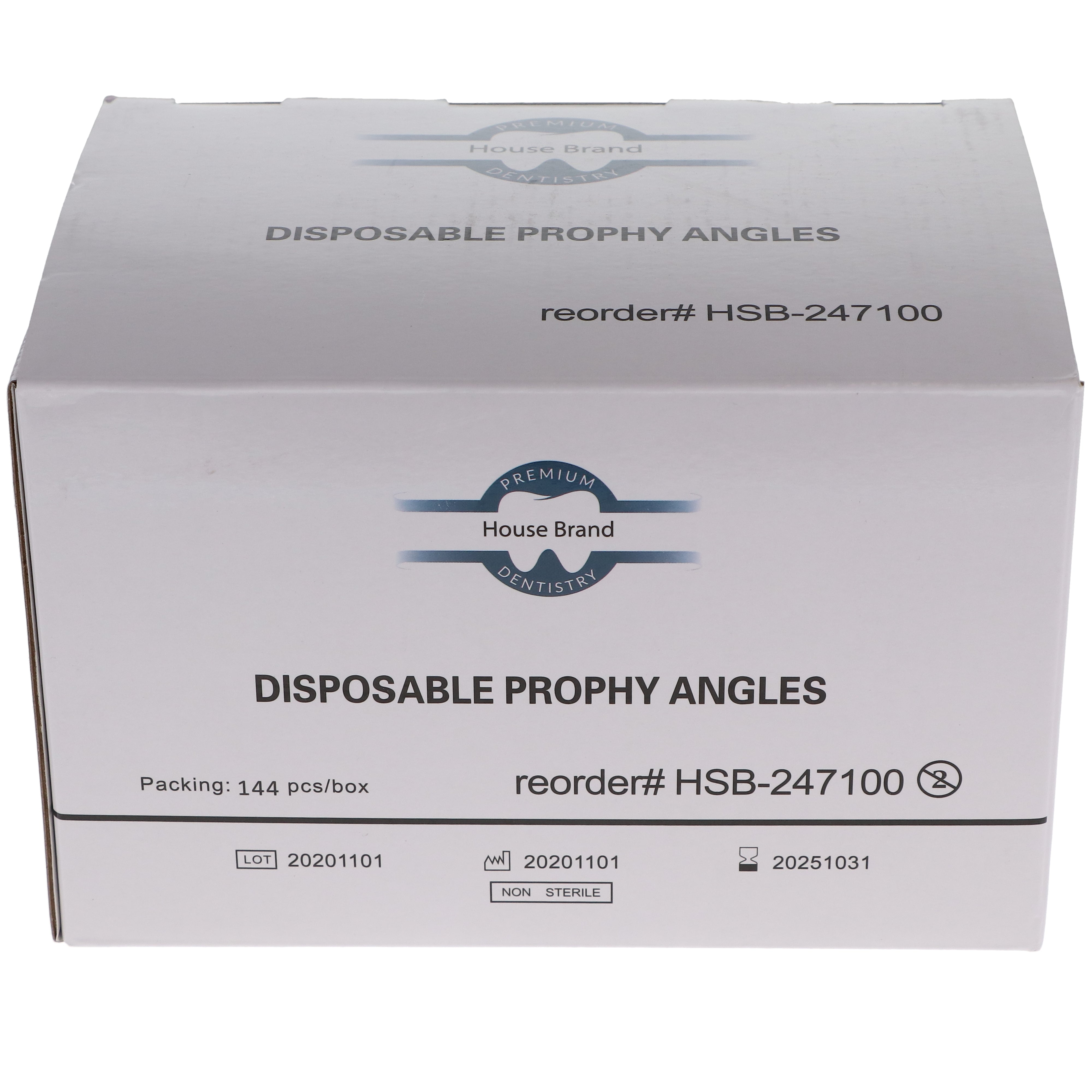 House Brand Dentistry 247100 Disposable Prophy Angle with Soft Webbed Cup Latex Free 144/Bx