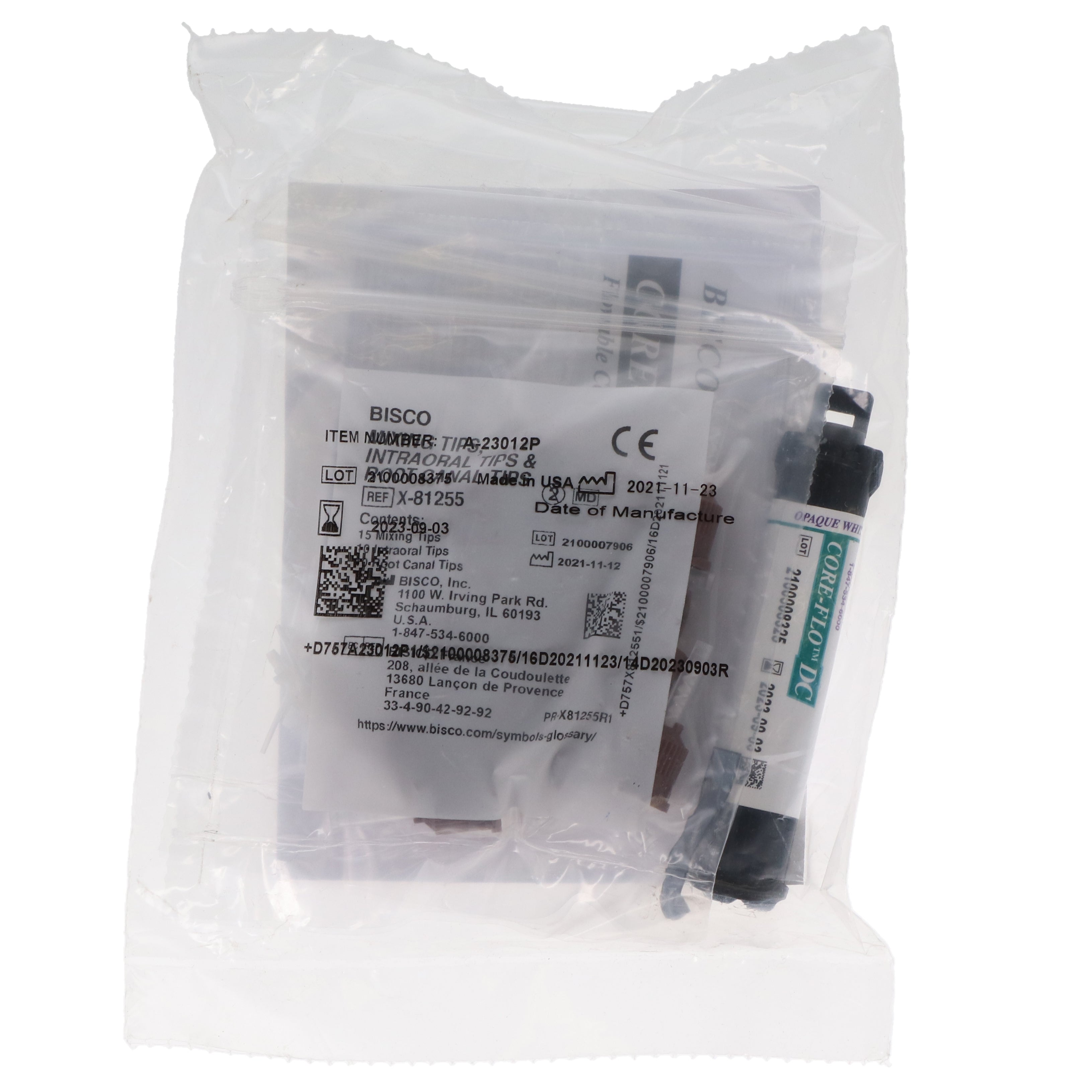 Bisco A-23012P Core-Flo DC Dual Cure Flowable Core Buildup Dual  Opaque White 8 Gm