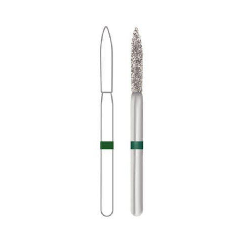 Dentsply 471517 Midwest FG Friction Grip Multi-Use 863-014C Flame Coarse Grit Diamond Burs 5/Pk