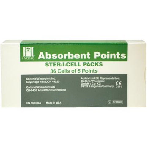 Coltene Whaledent H03203 Hygenic Absorbent Paper Points Ster-i-Cell Fine 180/Bx