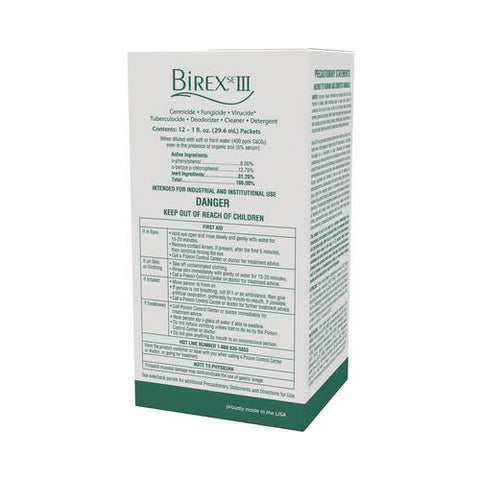 Biotrol 296042 Birex SE III Surface Disinfectant Concentrate Operatory Pack 12/Pk 1 Oz