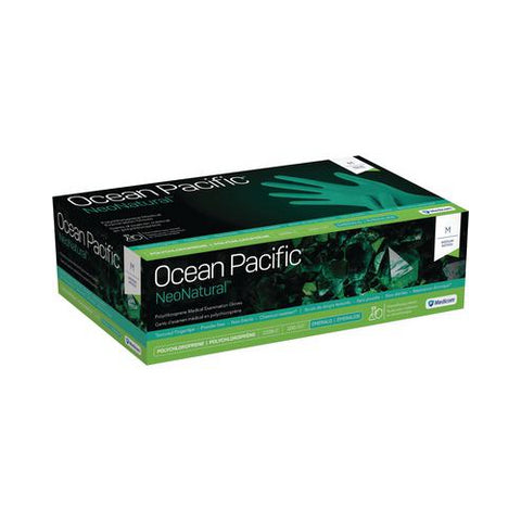 Medicom 1228-D Ocean Pacific NeoNatural Chloroprene Glove Green Large 100/Box