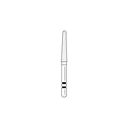 Premier Dental 2015489 Two Striper FG Friction Grip 77010F Round End Taper Fine Grit Diamond Burs 5/Pk