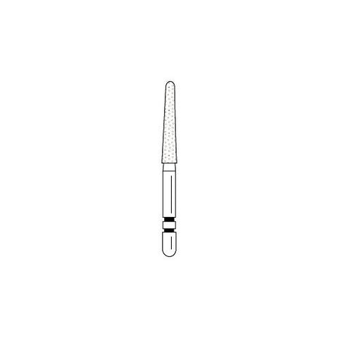 Premier Dental 2015489 Two Striper FG Friction Grip 77010F Round End Taper Fine Grit Diamond Burs 5/Pk