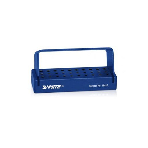 SS White 16410 Dental Organizational Bur Block 20FG 10RA Blue