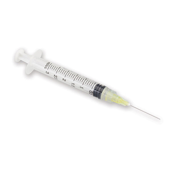 Plasdent INT-MPT0327 Pre-Tipped Irrigator Syringes 3cc 27 Gauge Monoject 100/Pk