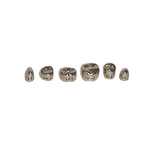 House Brand EV1LL2 Evolve Stainless Steel Primary Molar Crowns 1st Lower Left #2 5/Pk