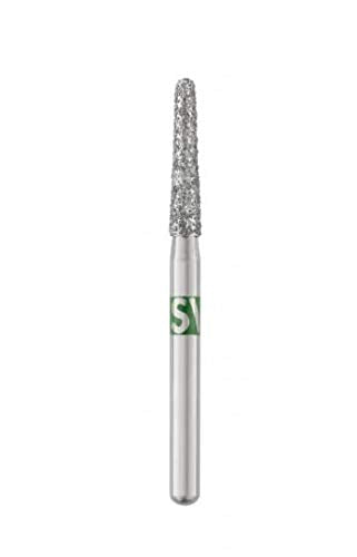 SS White 850-021C FG Friction Grit Piranha Round End Taper Coarse Grit Diamond Burs 25/Pk